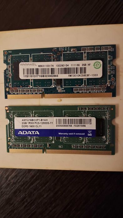 Оперативная память на ноутбук DDR3 2+2GB 1333,1600.