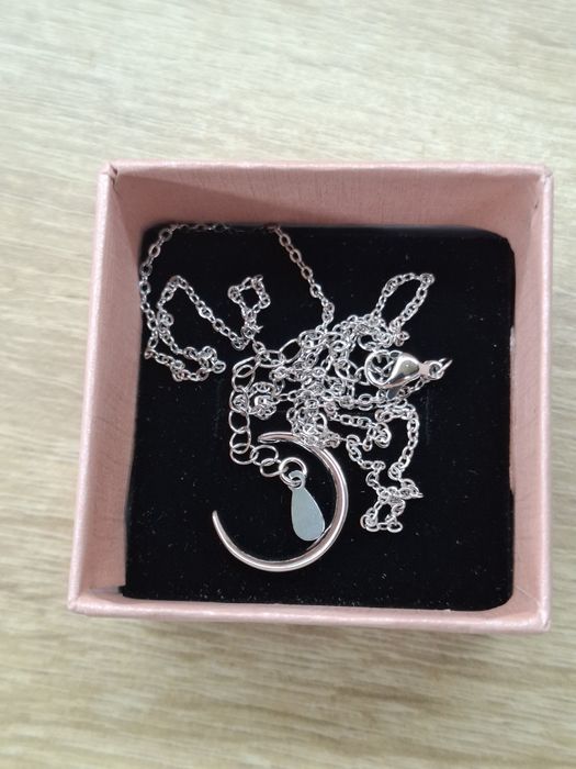 Срібний ланцюжок підвіска з підвіскою  місяць срібло новий 925