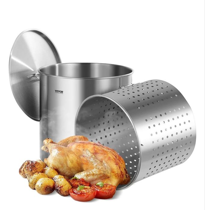 Wielki Garnek Bimbrowniczy / Gastro 95L NOWY Stal Nierdzewna + Kosz VEVOR
