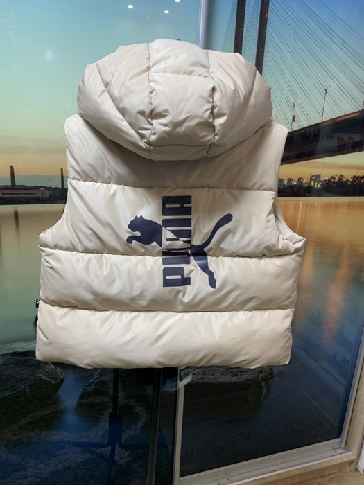 Пуховой Жилет  Безрукавка PUMA  98-152 ростЖенский Р XS-XXL,