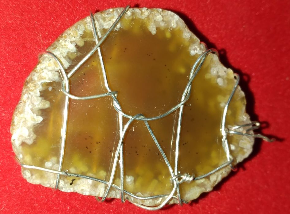Pendente de ágata irregular polido
