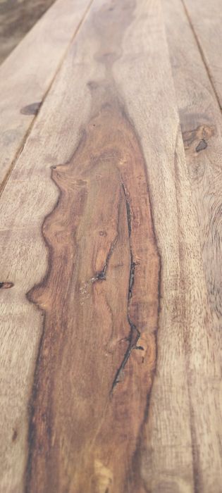 Stół z drewna egzotycznego. 3 sztuki