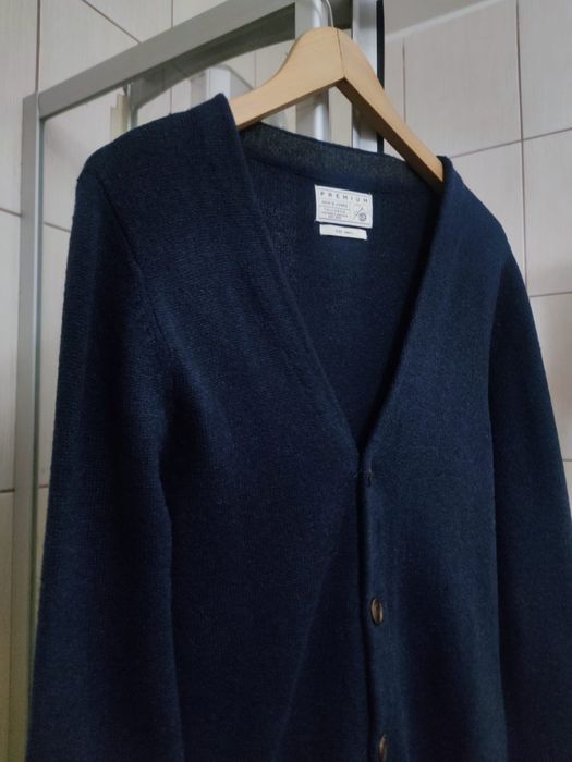 Męski kardigan M marki Premium by Jack & Jones w kolorze ciemnego gran