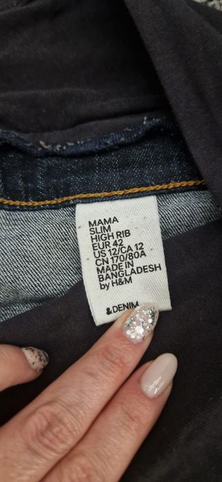 Spodnie ciążowe hm mama 42 jeansy