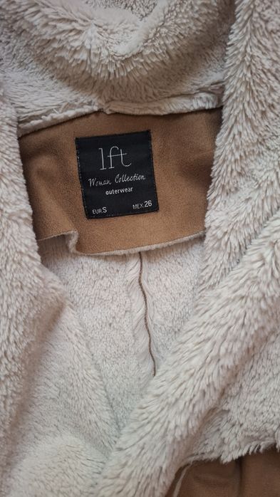 Casaco pelo creme Lefties tam S