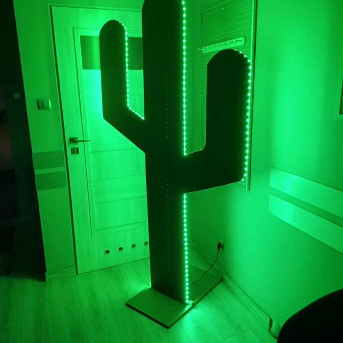 Kaktusy dekoracyjne podświetlane 2 szt