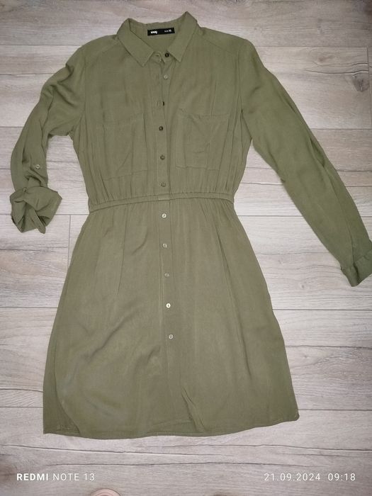 Sukienka tunika khaki