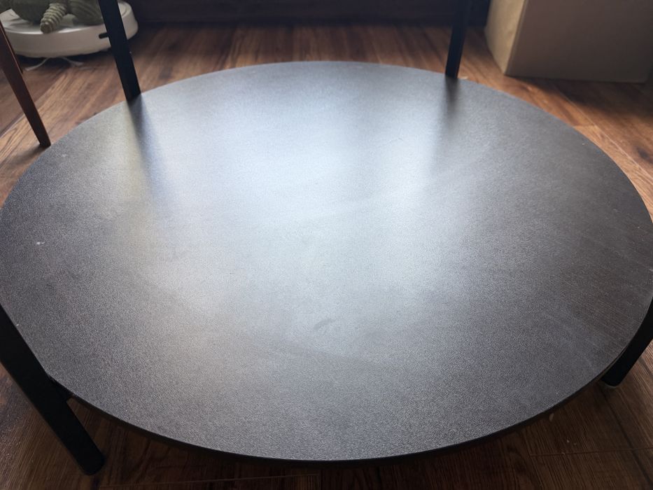 Stolik Ikea VITTSJÖ czarny szklany blat
