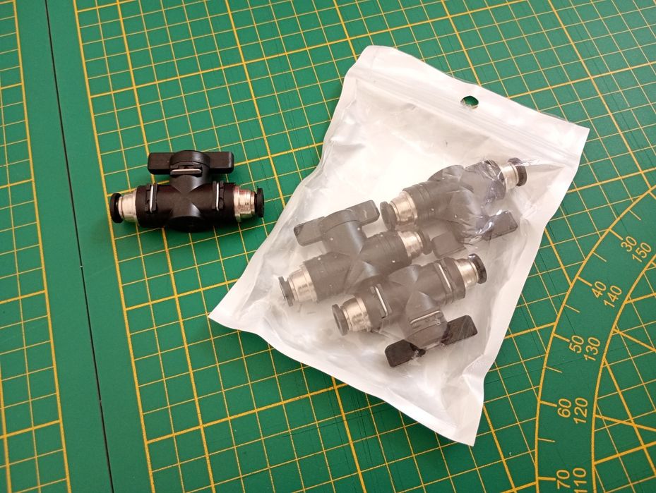 Złącze pneumatyczne, zawór kulowy 6 mm