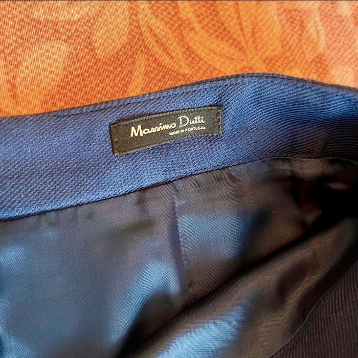 Saia Massimo Dutti azul marinho