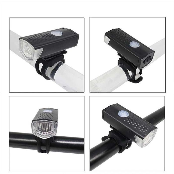 LED frontal USB + LED traseiro com Laser