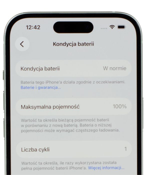 Używany iPhone 15 128GB zielony Stan BDB bateria 100% Sklep Gdynia Główna