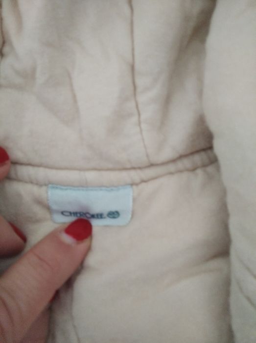 Piękny kombinezonik  74 unisex cieplutki polarowy na podszewce