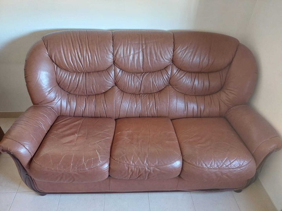 Conjunto de sofá cama e cadeirão