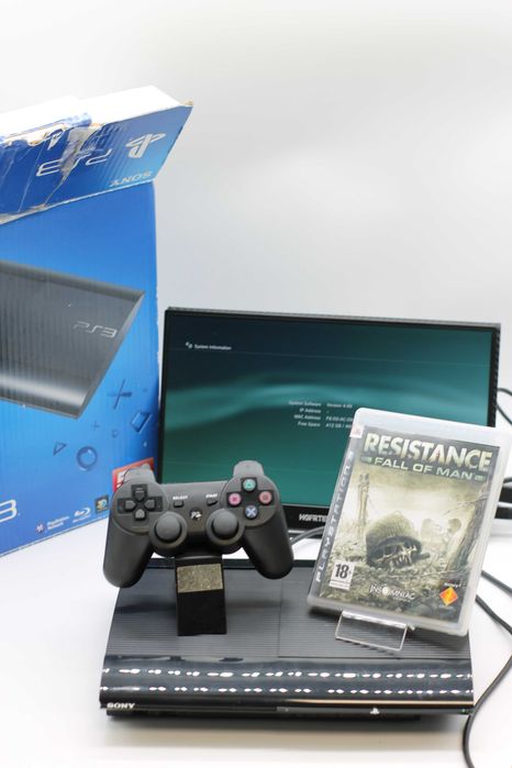 Konsola Sony PlayStation 3 Super Slim 500GB (465GB) BOX + Resistance + Pad