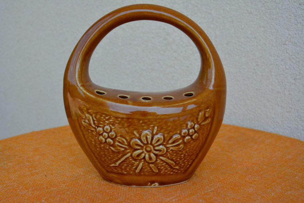 Wazon ceramiczny "Koszyk" PRL
