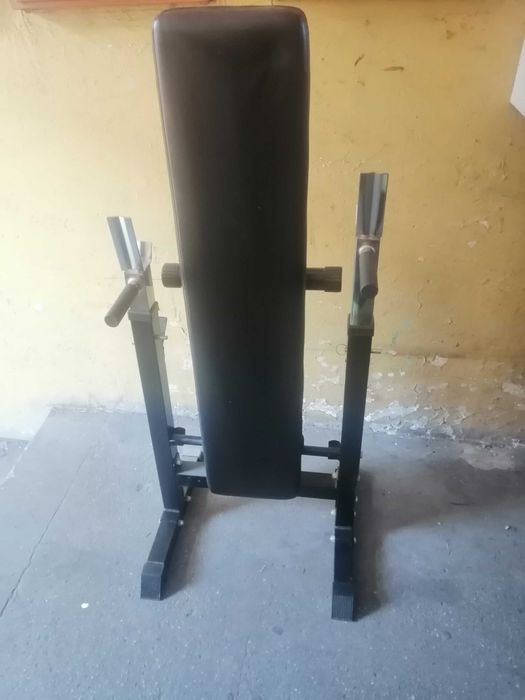 Ławka ławeczka płaska do ćwiczeń składana regulowane stojaki