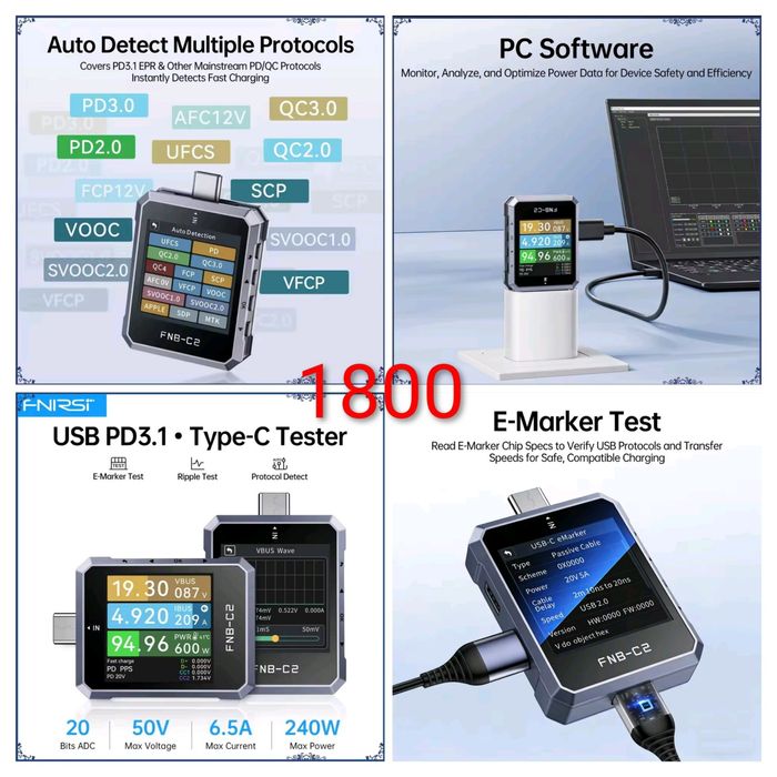 Багатофункціональний USB-тестер KWS-X1  ємності, струму 4-30 В, 12 А