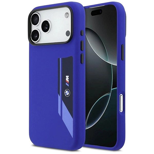Etui BMW M Silicon Vertical Logo MagSafe na iPhone 17 Pro Max - granat