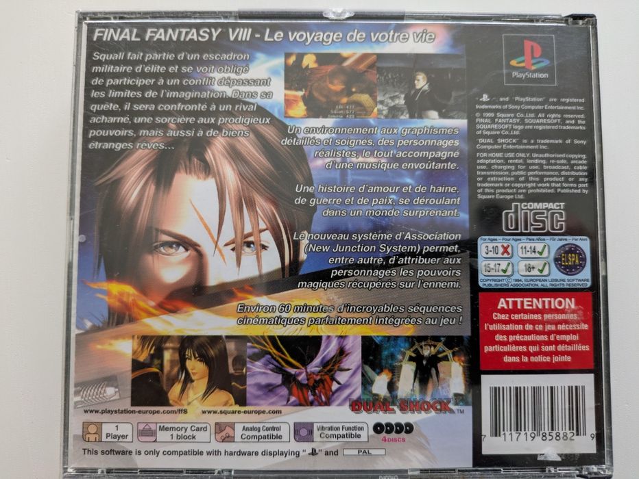 Final Fantasy VIII - caixa sem manual, partida
