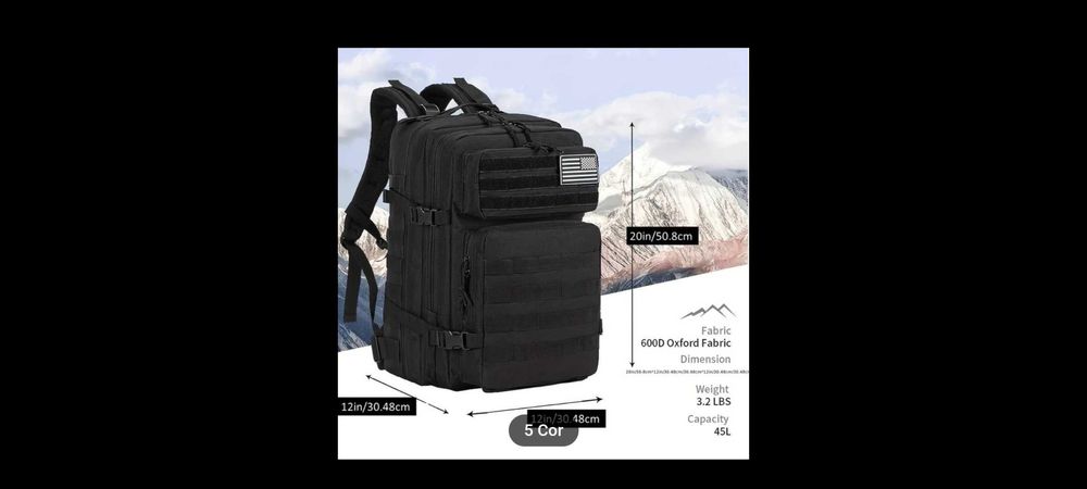 Mochila Militar tática 45l- portes grátis