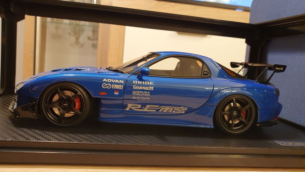 Ignition model 1/18 Mazda RX-7 (FD3S) Re Amemiya Blue IG1046