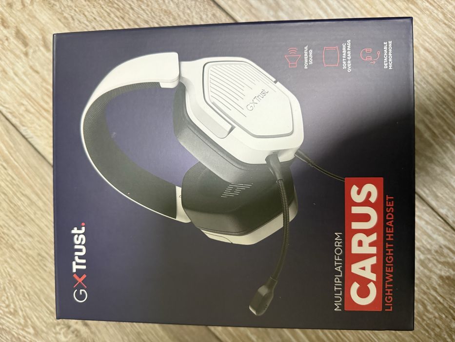 Навушники з мікрофоном ігрова гарнітура Trust GXT492WCarus PC,PS5,PS4