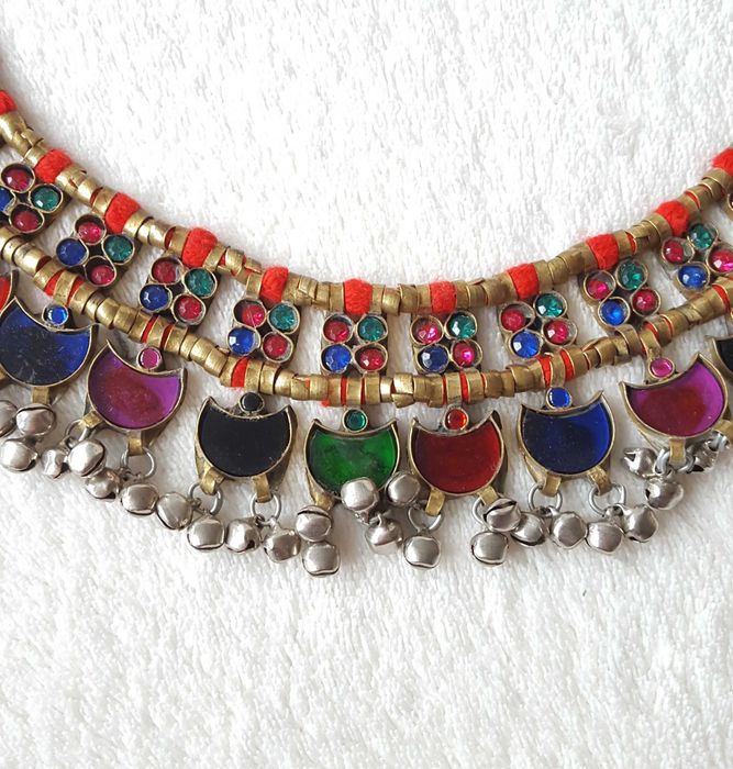 Orientalny naszyjnik afgański boho etno bohemian hippie tribal kolia
