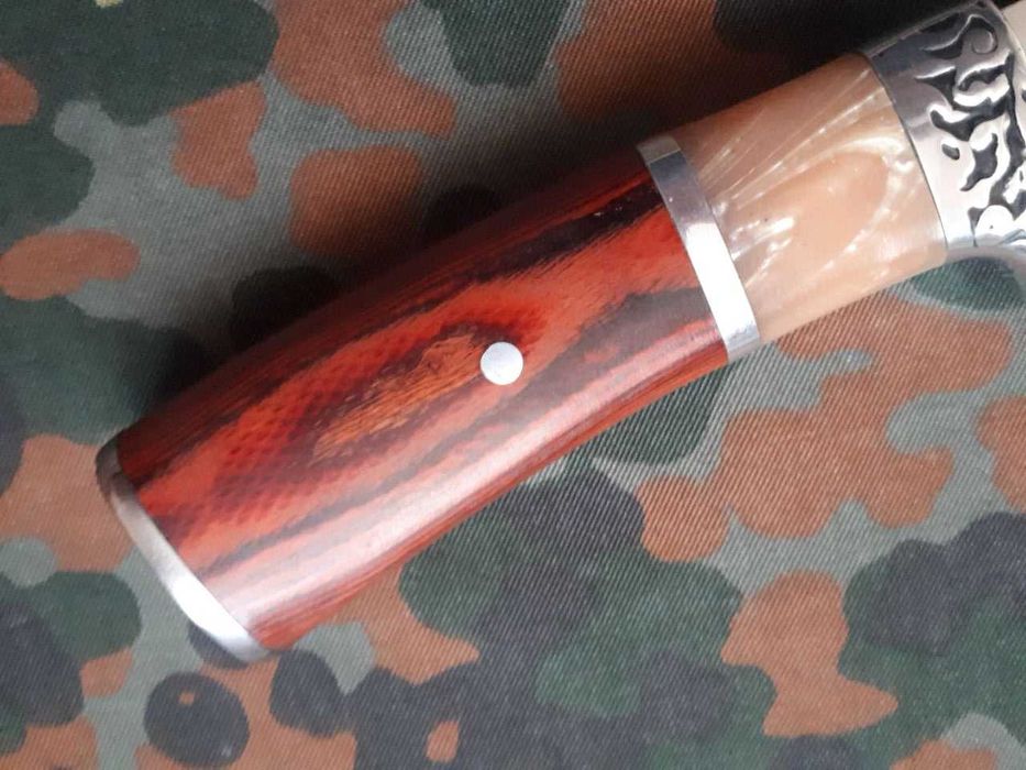 Охотничий нож Columbia K315С 21.5см с деревянной рукояткой и чехлом