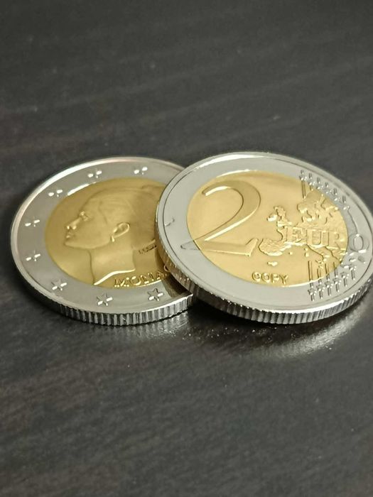 Moedas de 2€ Mónaco - Grace Kelly 2007 e Rochedo 2015