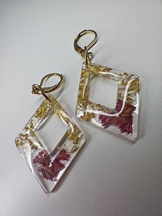 Kolczyki stal chirurgiczna żywica