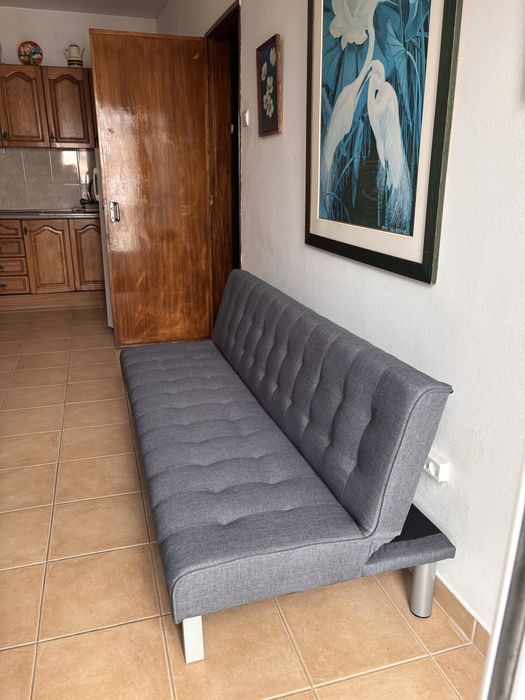 Sofa Cama Azul Cinza