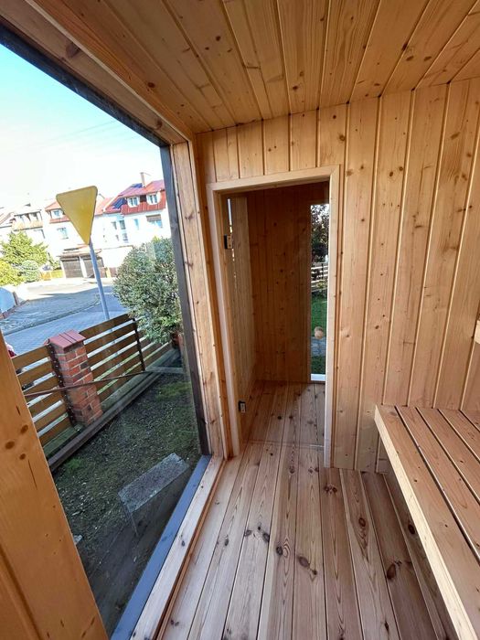 nowoczesna sauna ogrodowa