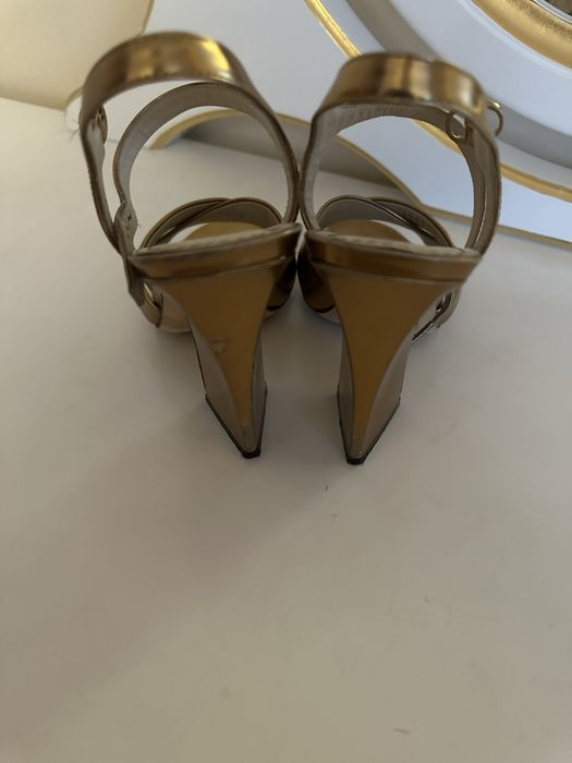 Босоніжки YSL золоті, реальний розмір 37