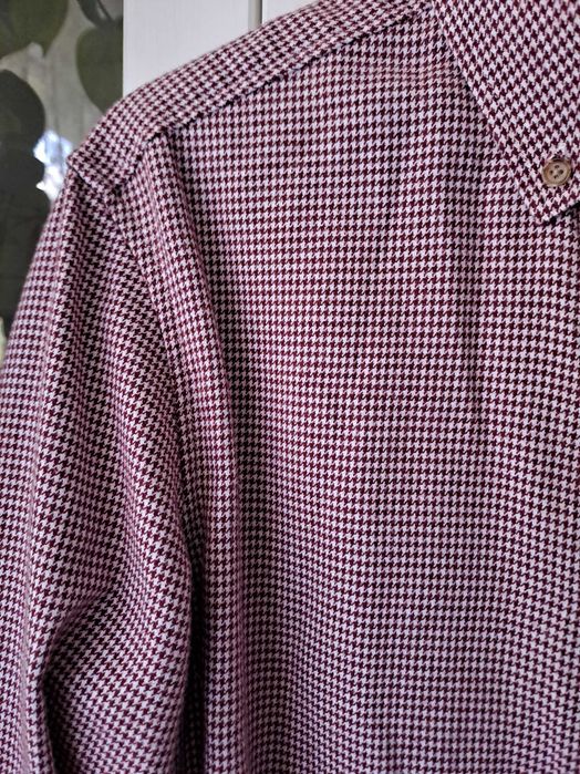 Męska koszula w czerwoną kratkę pepitkę Slim Fit M Reserved