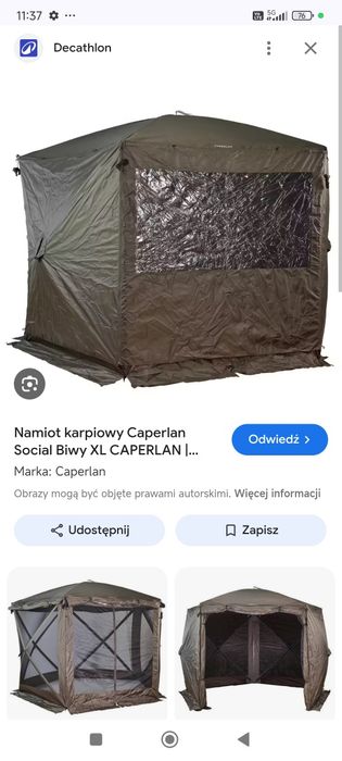 Namiot wędkarski