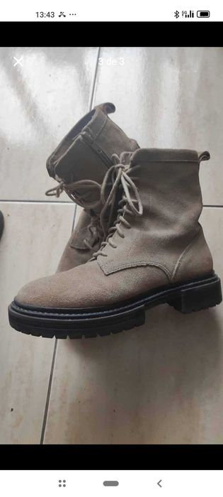Botas em pele como novas n° 34
