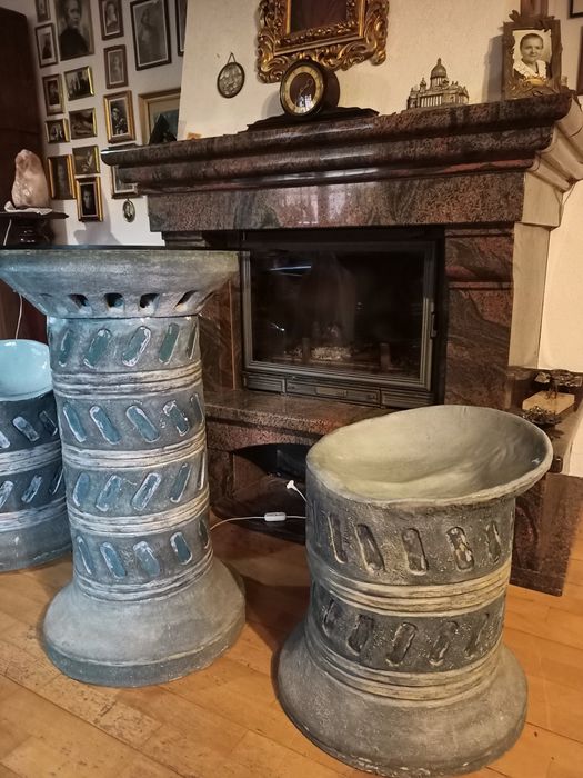 Stolik + 2 fotele meble CERAMIKA Współczesna Sztuka Polska