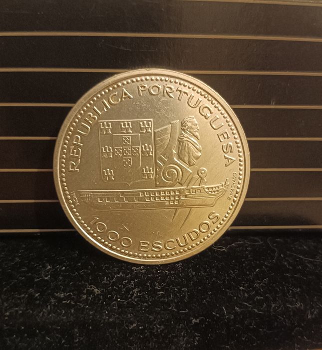 Moeda 1000 Escudos 1996 - Fragata D. Fernando II e Glória (Excelente / MBC)