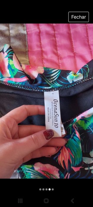 Cuecas de biquini floridas tamanho 38 M