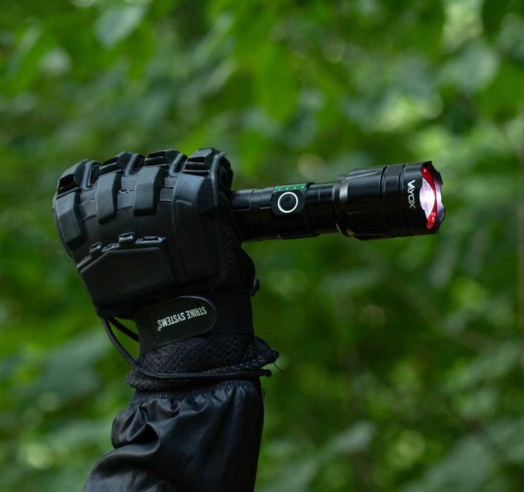 ZOOM Latarka LED taktyczna wojskowa akumulatorowa 30W MOCNA solidna