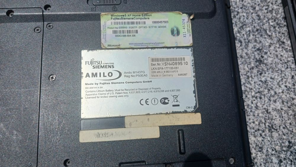 Lote computadores portáteis avariados Asus A6000 siemens