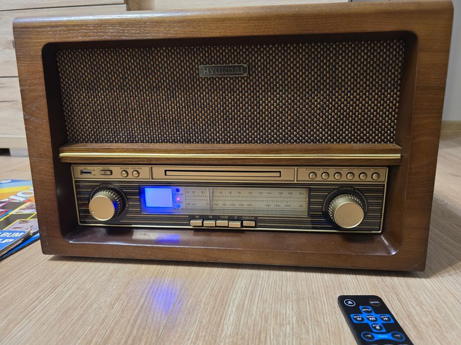 Gramofon Retro Hyundai RTCB503RIP | USB MP3 RIP | Płyty Winyle Zestaw ...