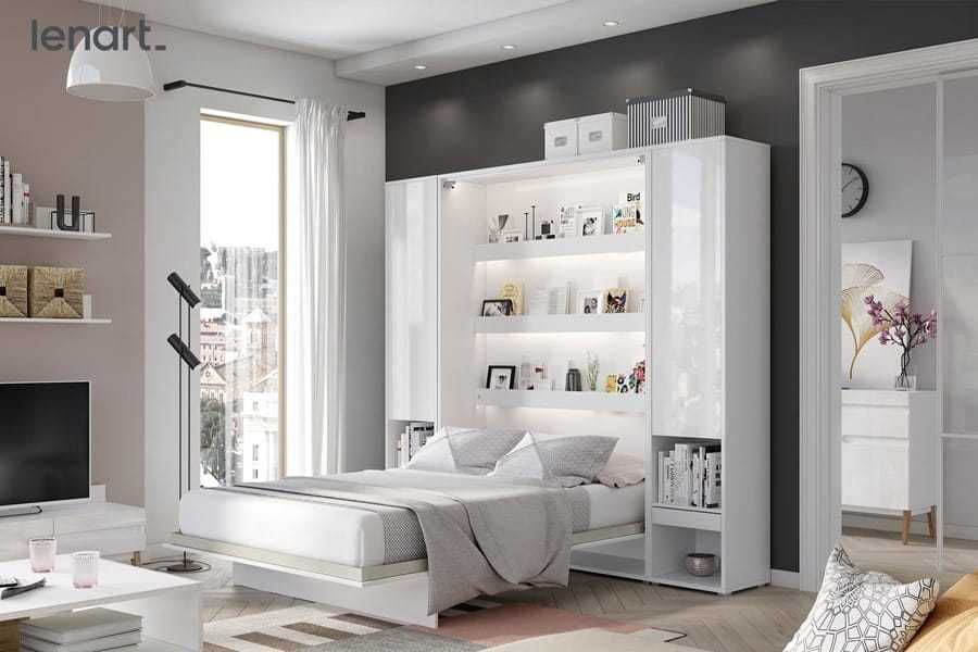 Półkotapczan BED CONCEPT 90x200 pionowy łóżko zamykane BC-03