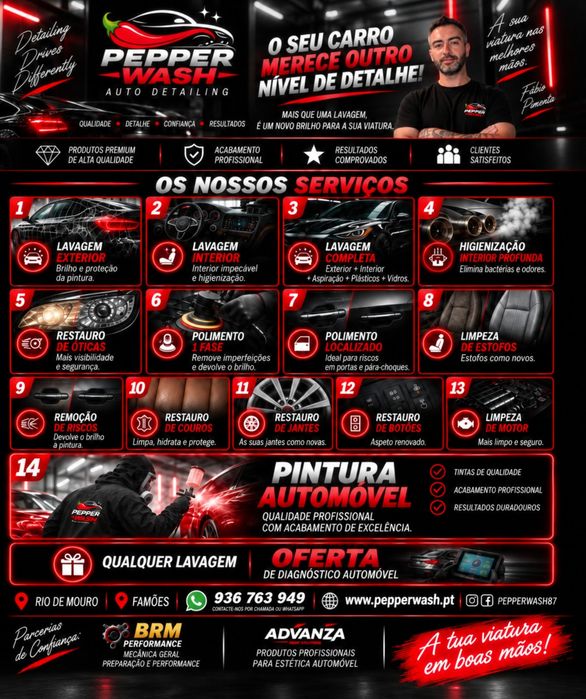 Vários serviços automóvel