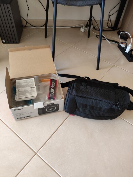 Conjunto Canon, Tripé, Bolsa e acessórios