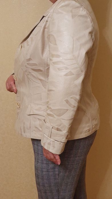 Шкіряна куртка піджак жакет yesilmod.  Заміри на фото.