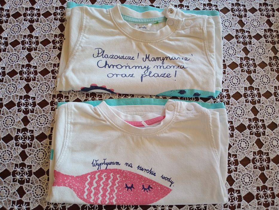 Bluzeczki dla bliźniaków 74-80