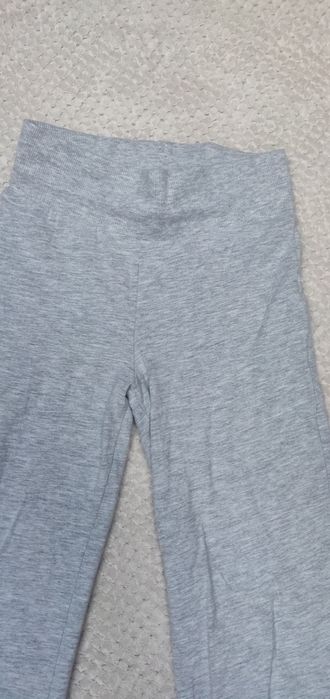 Spodnie bawełniane dzwony z wysokim stanem 140