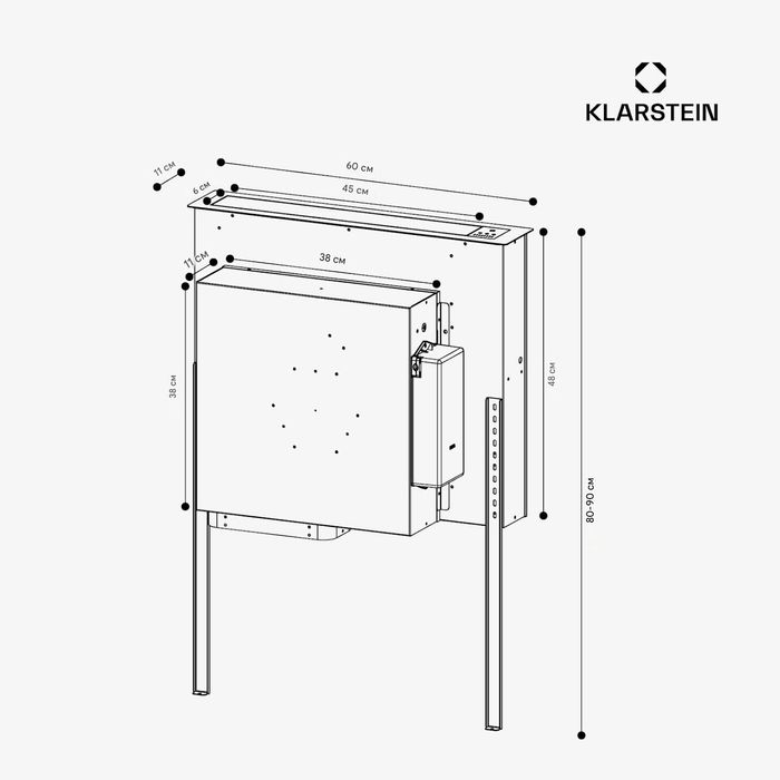 Витяжка кухонна вбудована 60 см Klarstein з Німеччини / Вытяжка